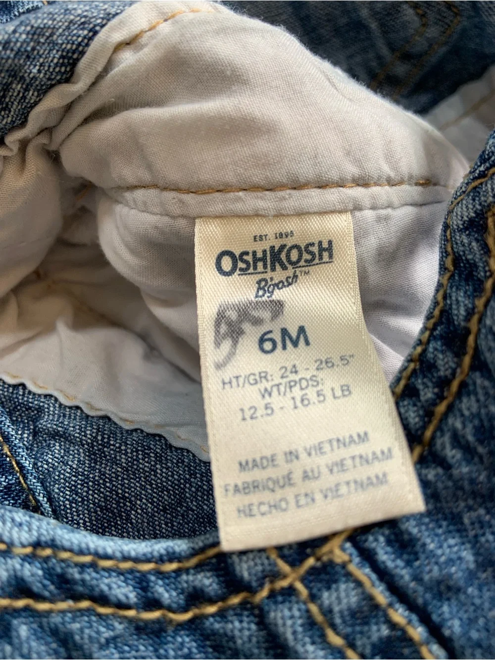 OshKosh B'gosh Girls Vestbak Overall Red White Blue Jumper Ruffle Dress 6 months